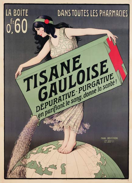 Poster advertising Tisane Gauloise, printed by Chaix, Paris od Paul Berthon