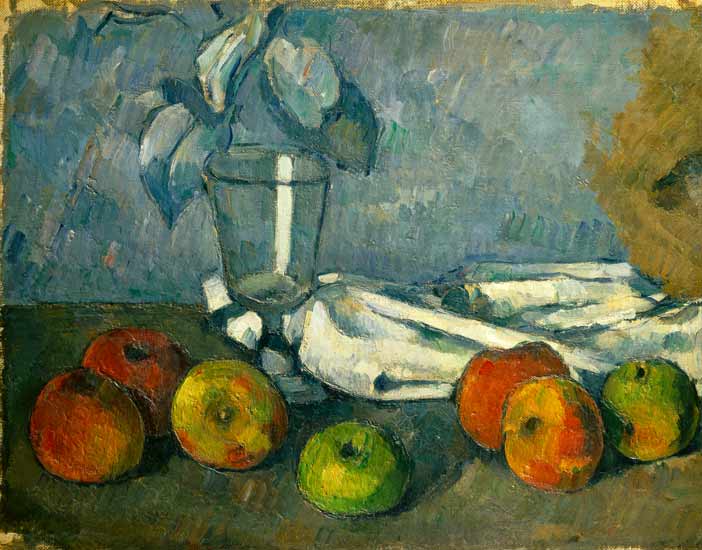Glass and apples od Paul Cézanne