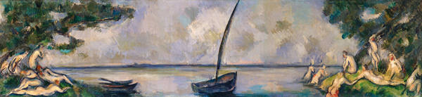 Boat and Bathers od Paul Cézanne
