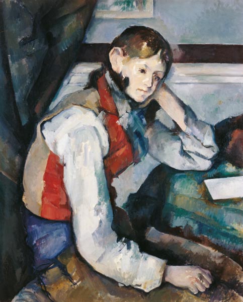 The Boy in the Red Waistcoat od Paul Cézanne