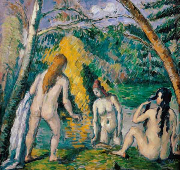 Three women taking a bath od Paul Cézanne