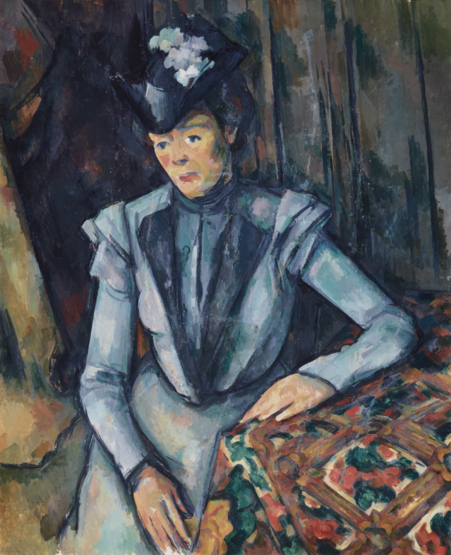 Lady in blue (Madame Cézanne) od Paul Cézanne