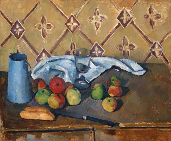 Fruit, Serviette and Milk Jug od Paul Cézanne