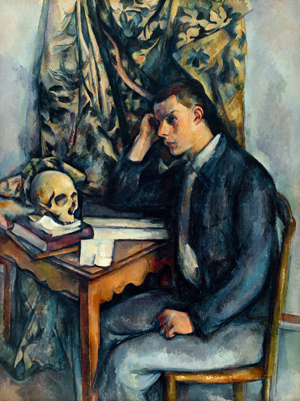 Young man with skull od Paul Cézanne