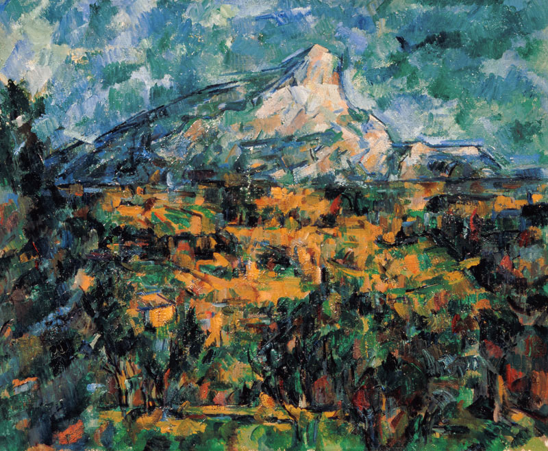 Landschaft bei Aix mit dem Mont Saint-Victoire od Paul Cézanne