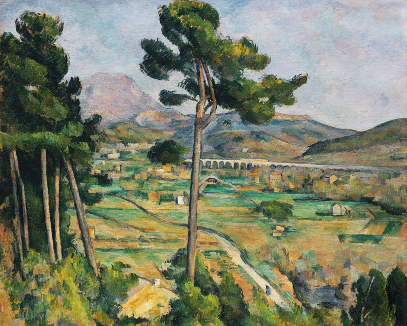 Landscape with viaduct, Mont Sainte Victoire od Paul Cézanne