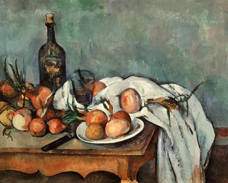 Quiet life with onions od Paul Cézanne
