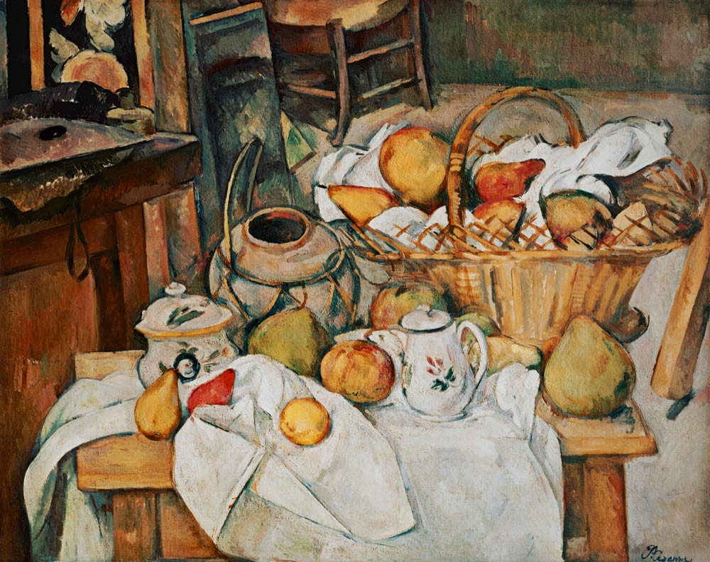 Still life with fruit basket. od Paul Cézanne