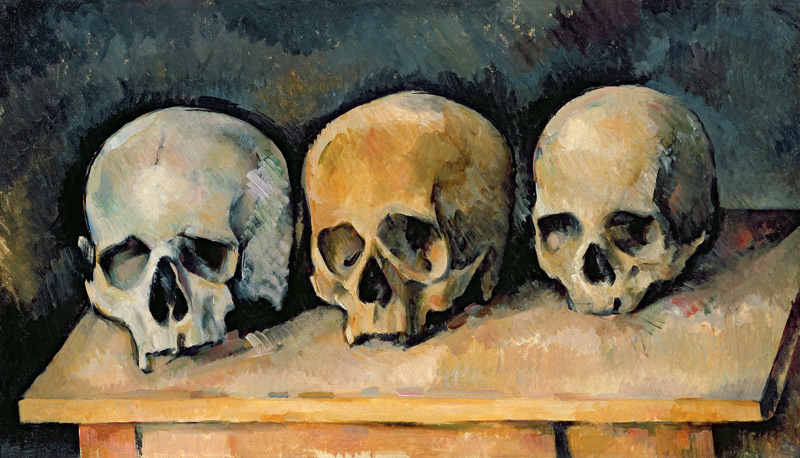 The Three Skulls od Paul Cézanne
