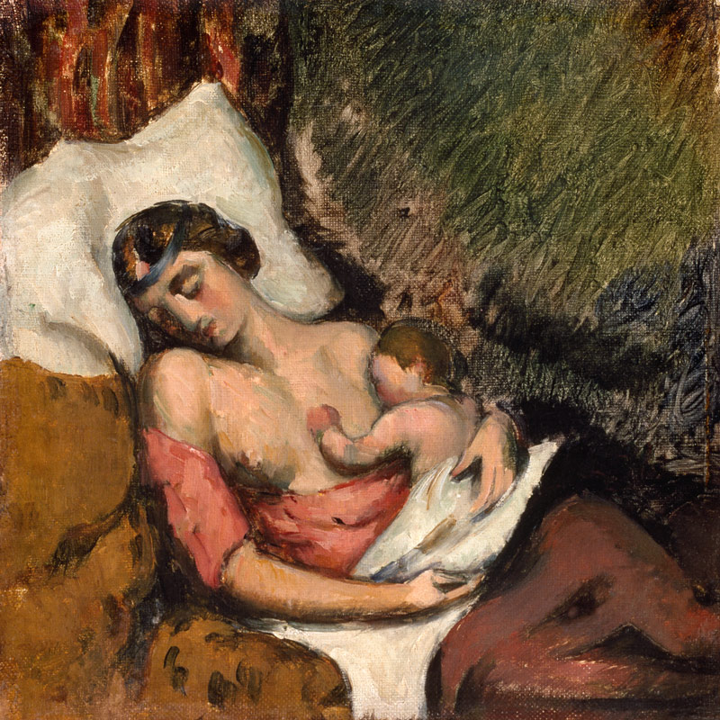 Woman breastfeeding her child od Paul Cézanne