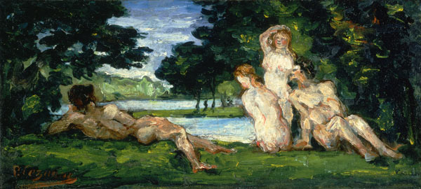 Bathers, Male and Female od Paul Cézanne