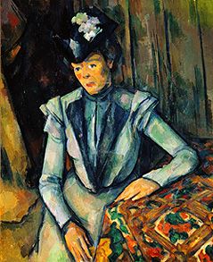 Lady in blue. od Paul Cézanne