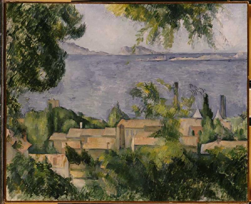 Die Hausdächer von L'Estaque od Paul Cézanne
