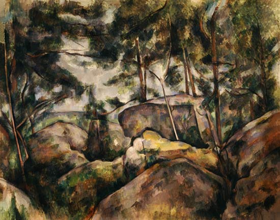Rock in the woods od Paul Cézanne