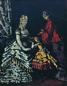 Interieur mit zwei Frauen und Kind od Paul Cézanne
