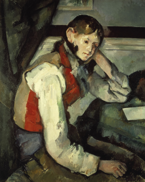 Young Man with red Waistcoat od Paul Cézanne