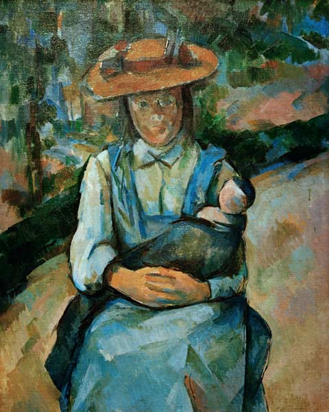 Young girl with doll od Paul Cézanne