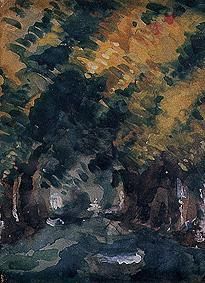 Chestnut avenue at yeses de Bouffan od Paul Cézanne