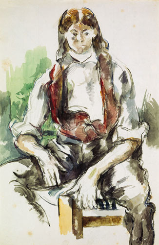 Boy with a red waistcoat od Paul Cézanne