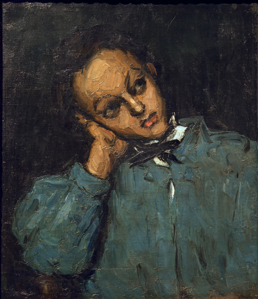 Boy leaning on his hand od Paul Cézanne