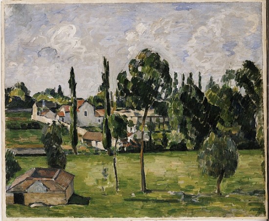 Landscape with Waterline, c.1879 od Paul Cézanne