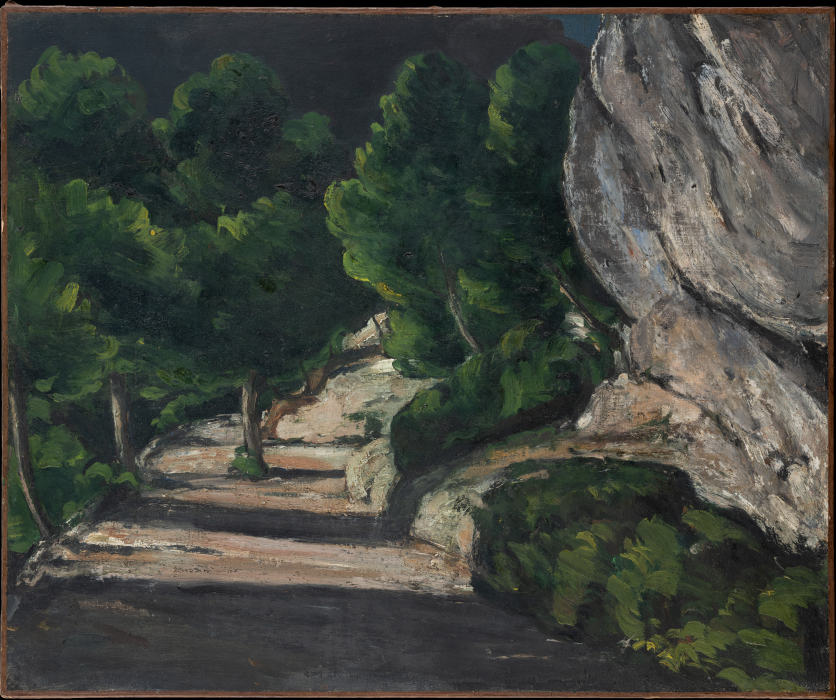 Landscape. Road with Trees in Rocky Mountains od Paul Cézanne