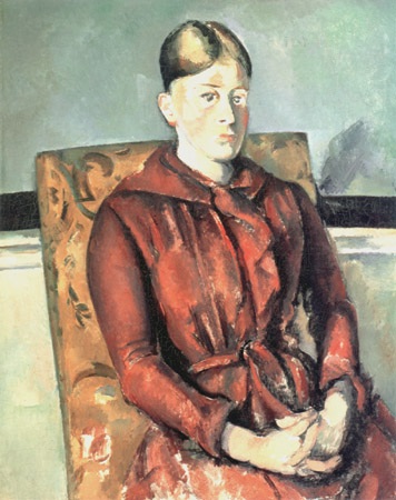 Madam Cezanne in the yellow easy-chair od Paul Cézanne