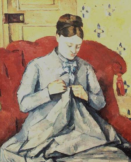 Madame Cezanne sewing od Paul Cézanne