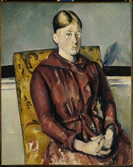 Madame Cezanne with a Yellow Armchair, 1888-90 od Paul Cézanne