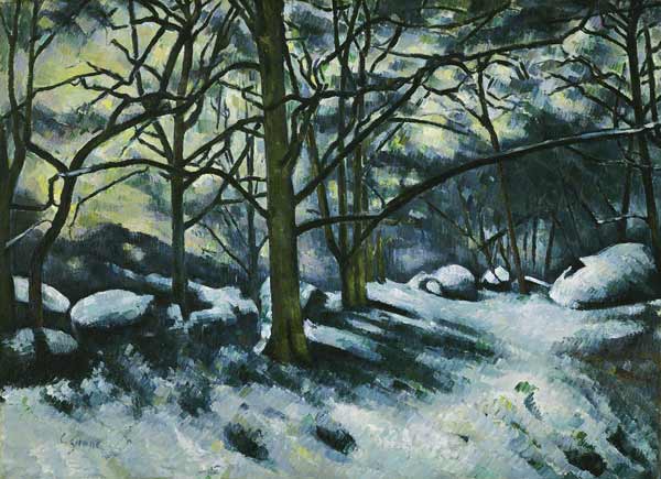 Melting Snow, Fontainebleau od Paul Cézanne
