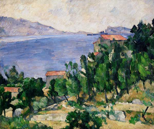 View of Mount Marseilleveyre and the Isle of Maire, c.1882-85 od Paul Cézanne