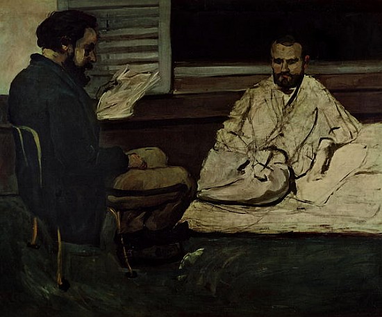 Paul Alexis (1847-1901) Reading a Manuscript to Emile Zola (1840-1902) 1869-70 od Paul Cézanne