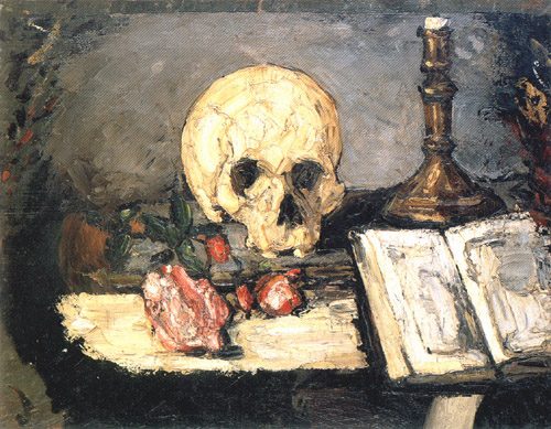 Skull and candlestick od Paul Cézanne