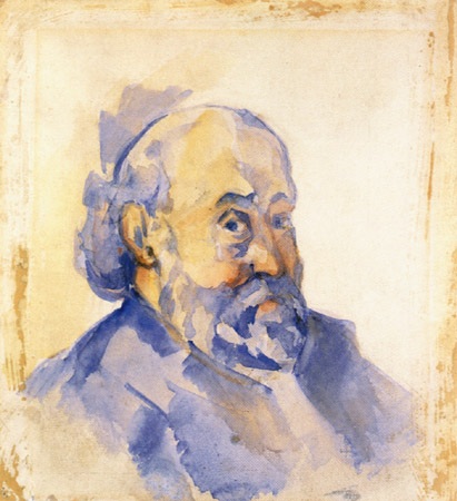 Outline: Alone portrait od Paul Cézanne