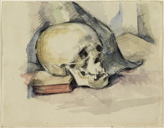 Skull and Book od Paul Cézanne