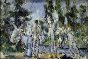 Cezanne, Paul, 1839-1906. ''Baigneurs'' (Bathers), c.1890/1900. Oil on canvas, 22 x 33.5cm. R.F. 119