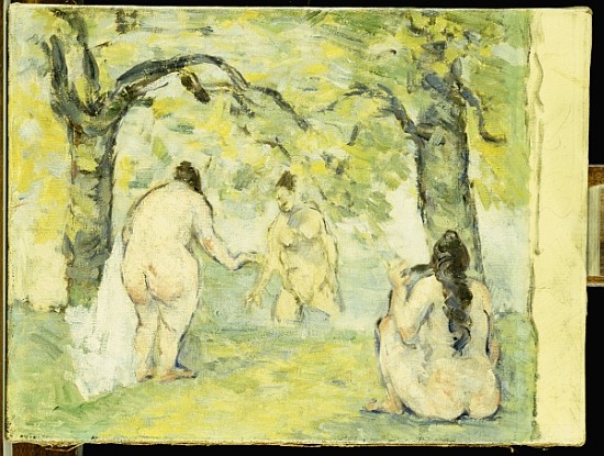 Three Bathers, 1875-77 od Paul Cézanne