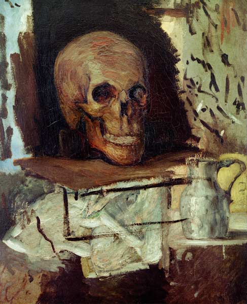 Skull and jug od Paul Cézanne