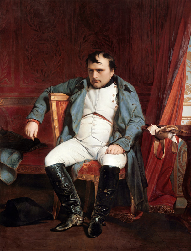 Napoleon I. zu Fontainebleau am 31. Maerz 1814 nach Empfang der Nachricht vom Einzug der Verbuendete od Hippolyte (Paul)  Delaroche