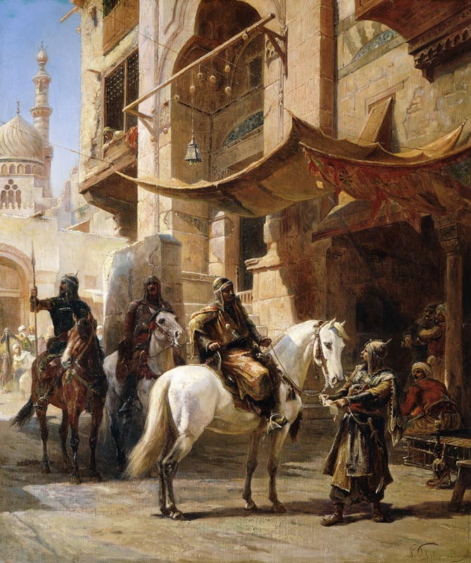 Arabische Krieger. od Paul Dominique Philippoteaux