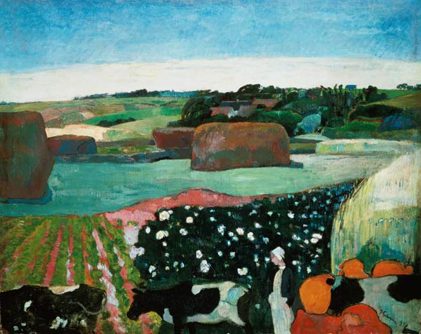 Haystack in Brittany od Paul Gauguin