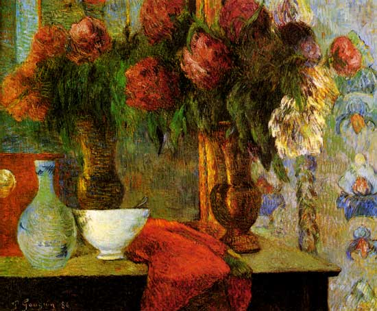 Still life with a white bowl od Paul Gauguin