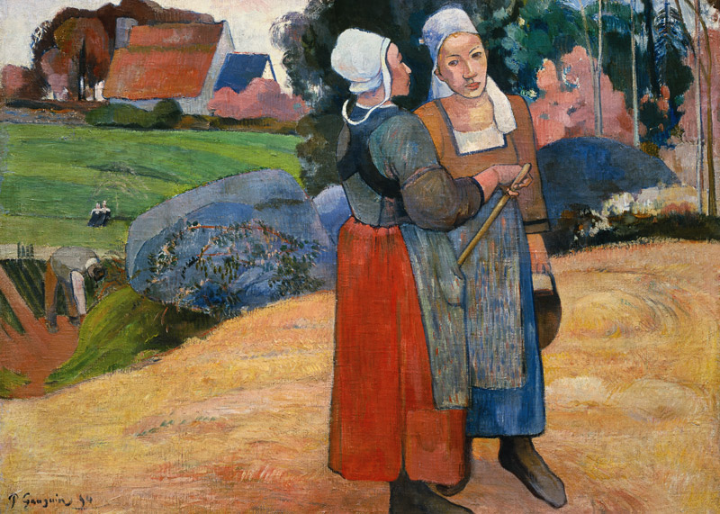 Breton farmers od Paul Gauguin