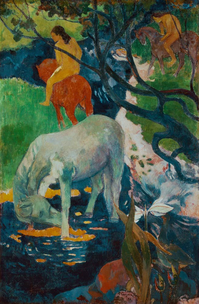 Gauguin / The white horse / 1893 od Paul Gauguin