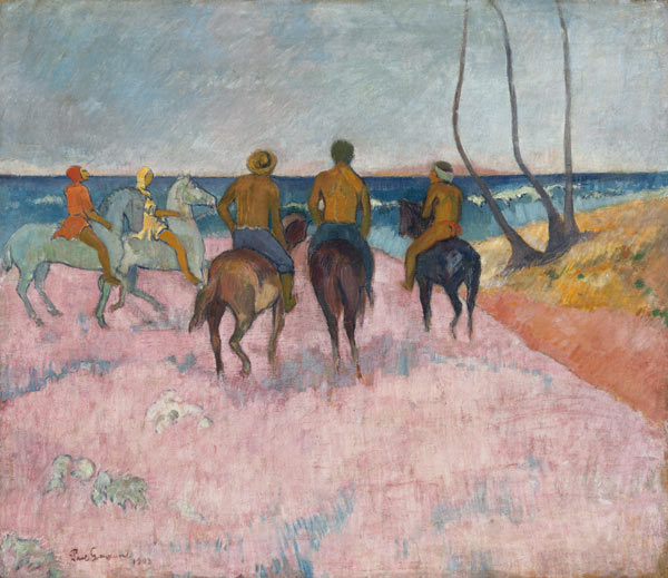 Horseman on the Beach (Hiva Hoa) od Paul Gauguin