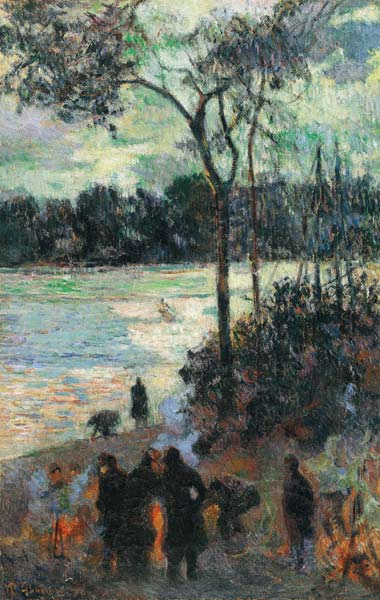 The Fire at the River Bank od Paul Gauguin