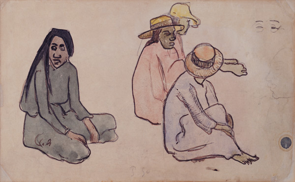 Study of Tahitians (w/c od Paul Gauguin