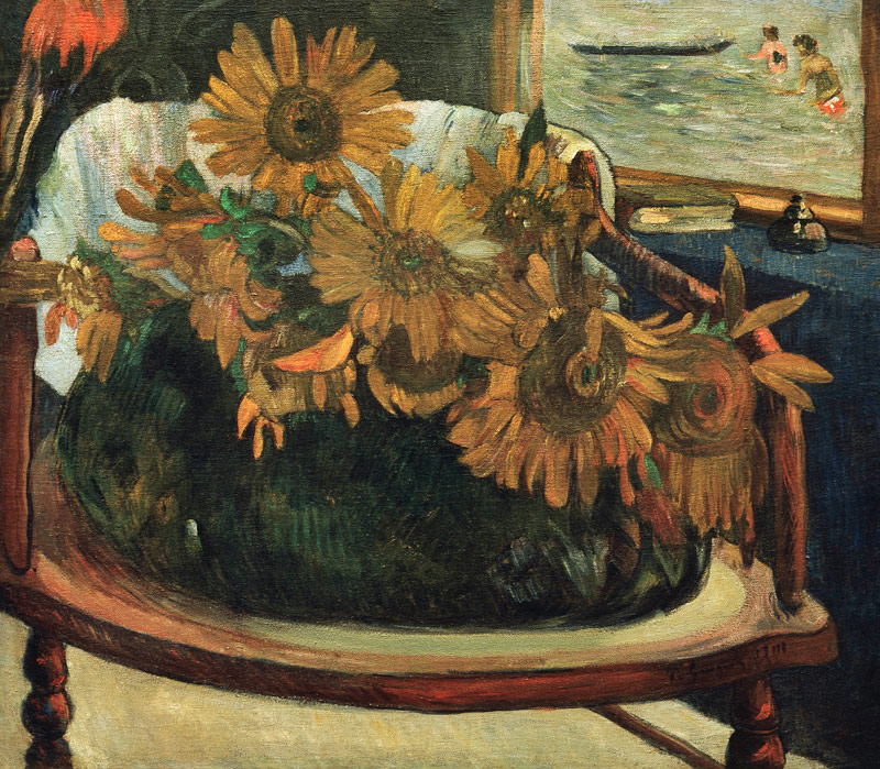Sunflowers in an armchair od Paul Gauguin