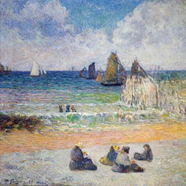 The Beach at Dieppe od Paul Gauguin