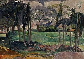 Breton landscape with farmstead. od Paul Gauguin